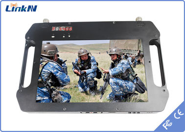 Tactical COFDM Receiver HDMI CVBS with Battery &amp; Color Display High Sensitivity Dual Antennas AES256 DC 12V
