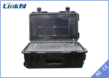 Military Police Tactical COFDM Video Receiver with Battery &amp; Display AES256 Encryption 4-Channel IP65
